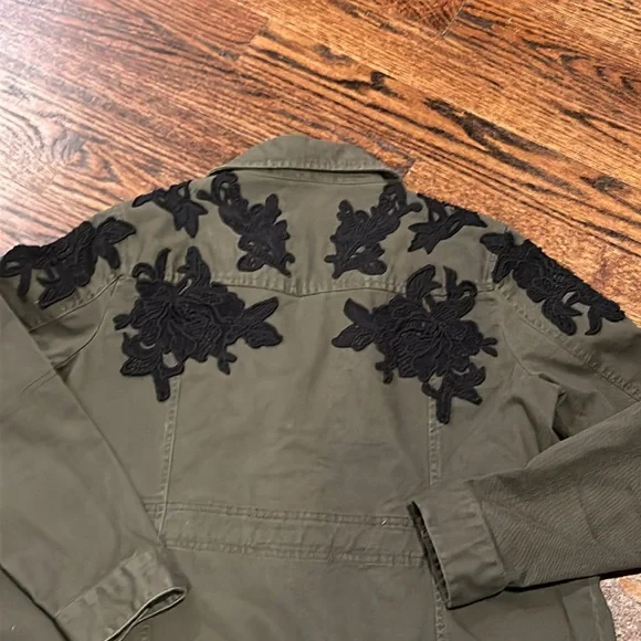 Halogen Long Cargo Jacket, Army Green, Size Medium (179) - Picture 9 of 13